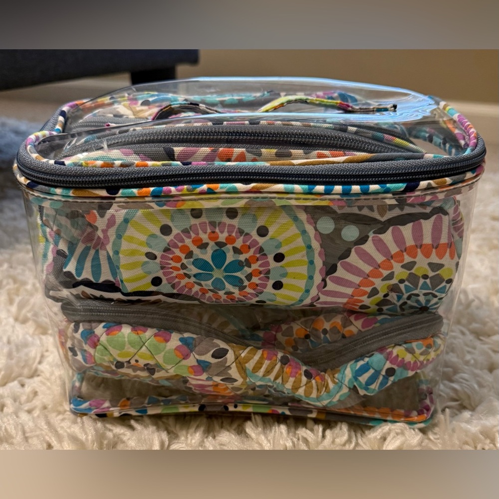 Vera Bradley 4 Piece Cosmetic Bags